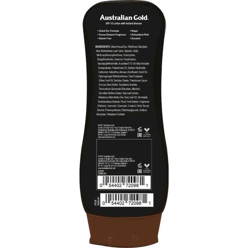 Australian Gold Instant Bronzer Lotion Sunscreen SPF15 (237ml) φωτογραφία
