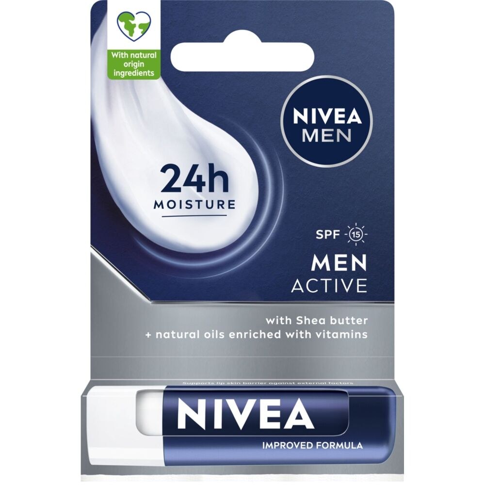 Nivea Men Active SPF 15 Lip Balm (4.8g) φωτογραφία