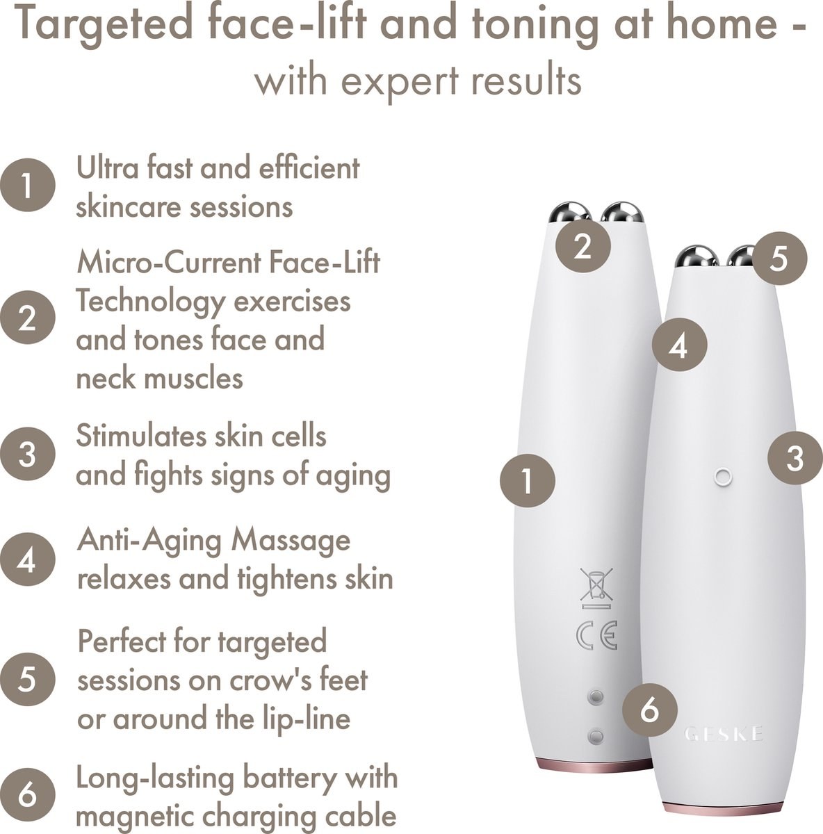 Geske MicroCurrent Face-Lift Pen 6 in 1 - Starlight φωτογραφία