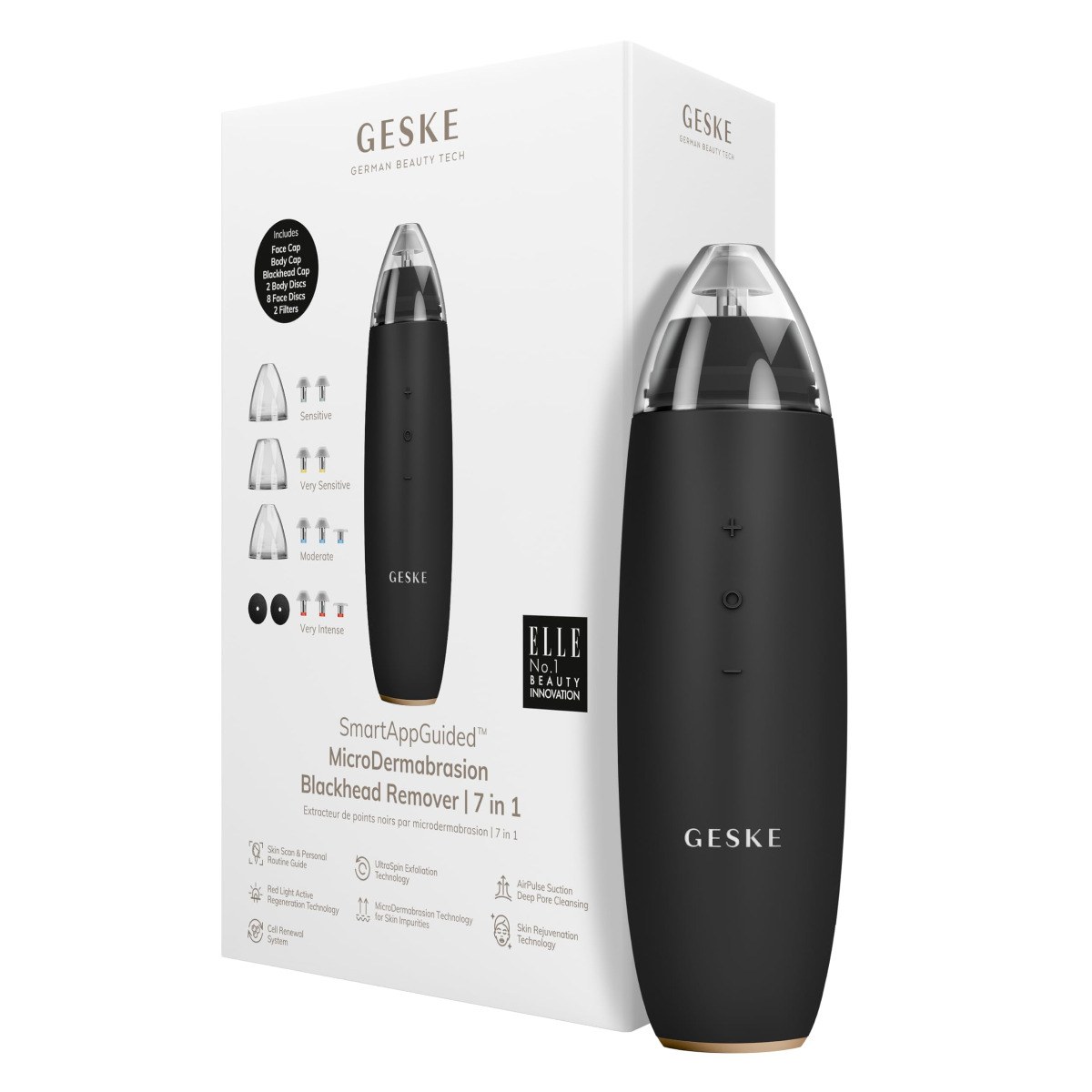 Geske MicroDermabrasion Blackhead Remover 7 in 1 - Black φωτογραφία