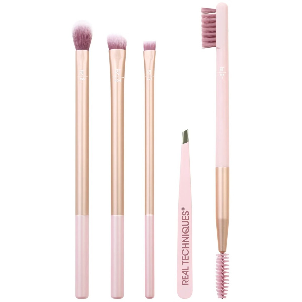 Real Techniques Naturally Beautiful Eye Set (4xBrushes & 1xTweezer)