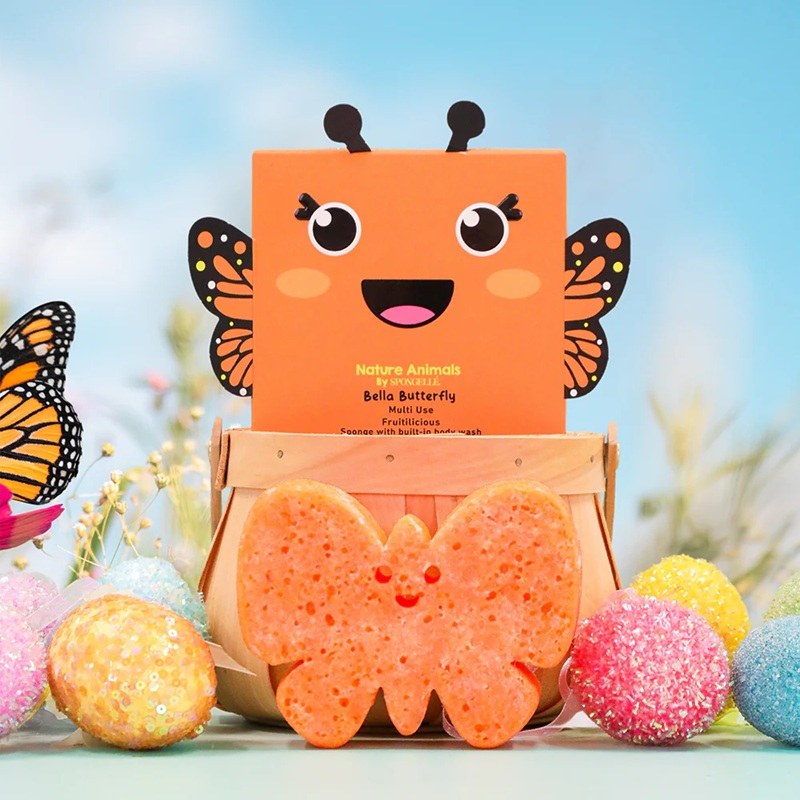 Spongelle Nature Animals Bella Butterfly Multi Use Fruitilicious Sponge (70g) φωτογραφία