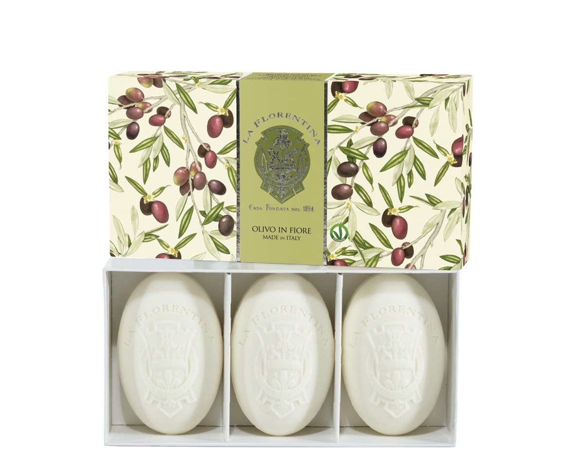 La Florentina Gift Box Hand Soap - Olive Flowers (3x150g)