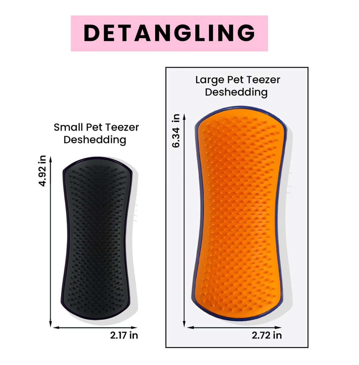 Tangle Teezer Pet Teezer Detangling & Dog Grooming Brush Large - Navy/Orange φωτογραφία
