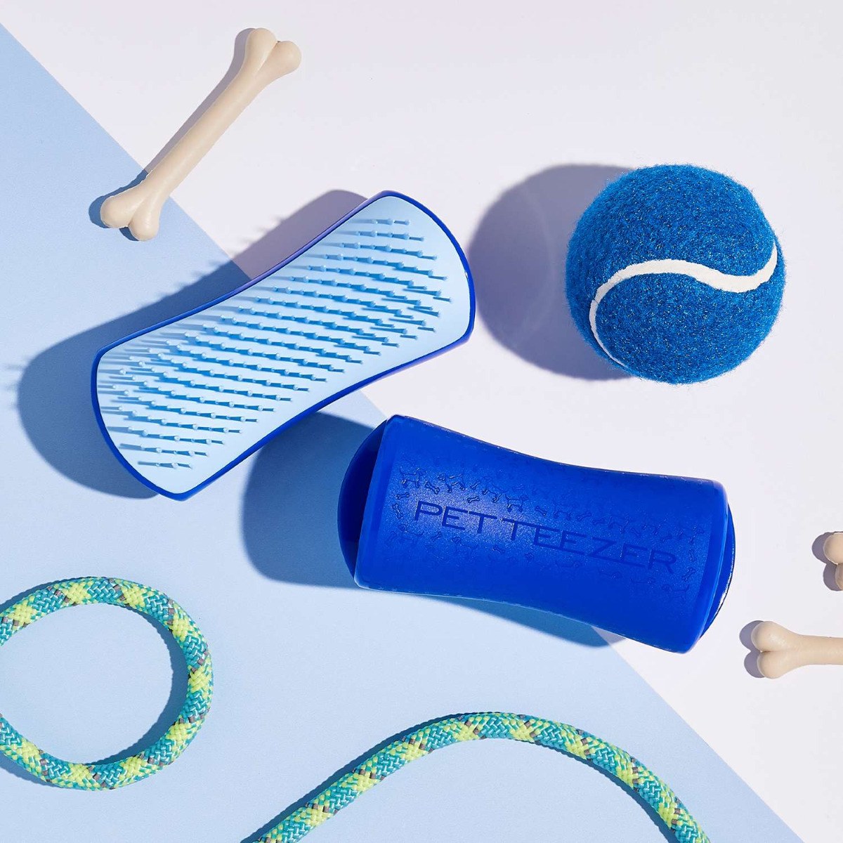 Tangle Teezer Pet Teezer De-Shedding Dog Grooming Brush Small - Navy/Sky φωτογραφία