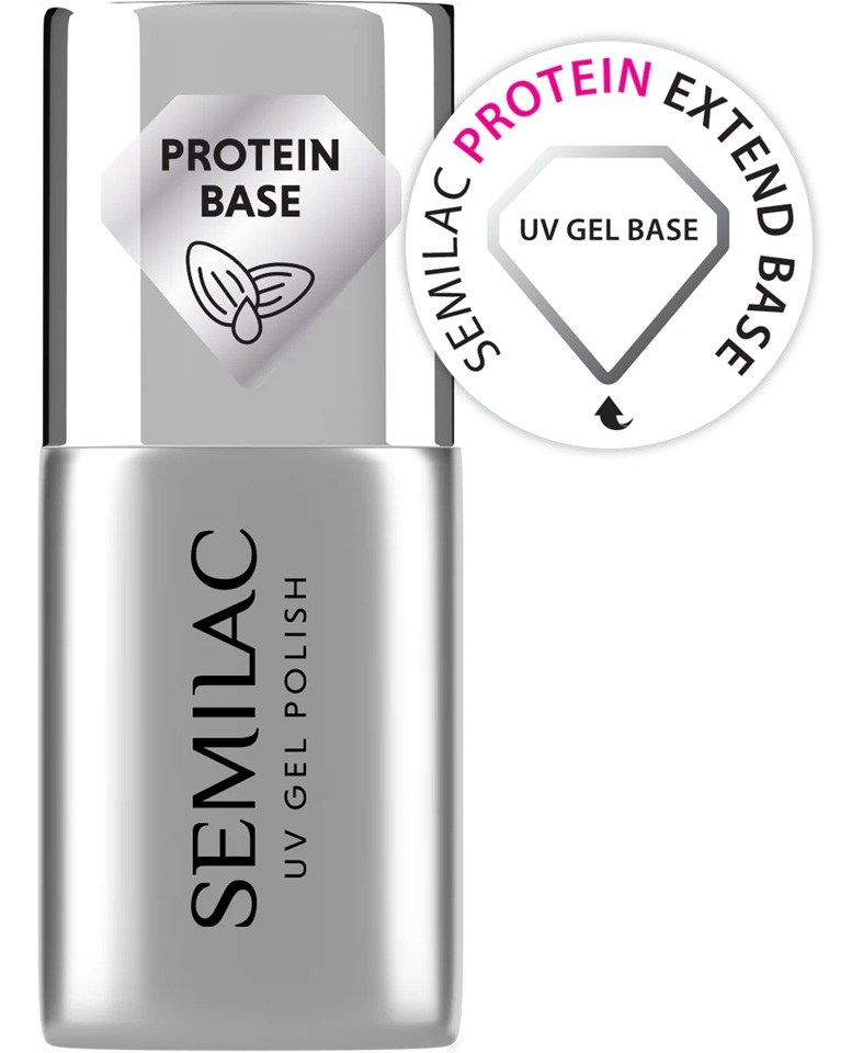 Semilac UV Gel Polish Protein Extend Base Coat (7ml) φωτογραφία