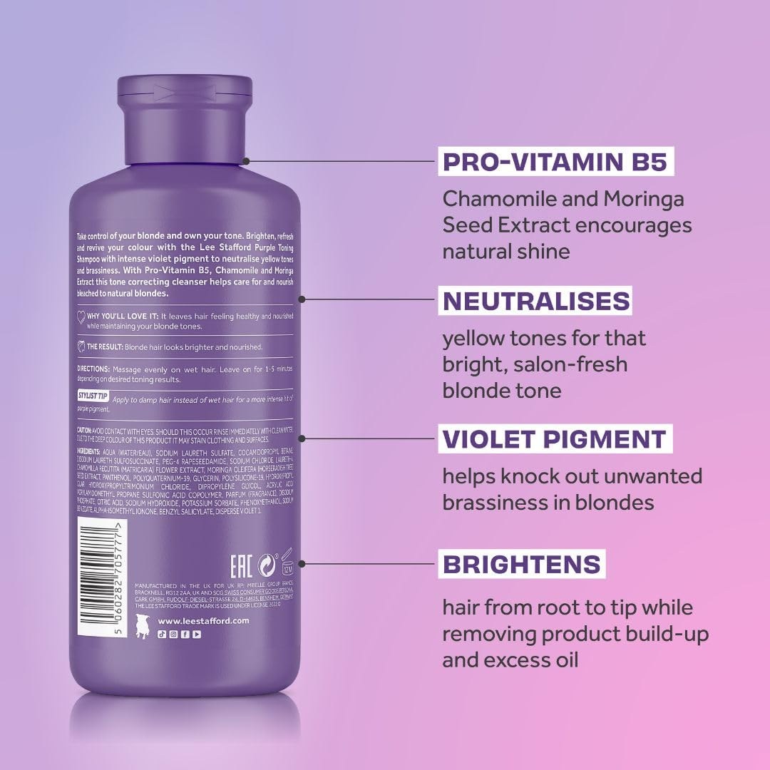 Lee Stafford Bleach Blondes Purple Toning Shampoo (250ml) φωτογραφία