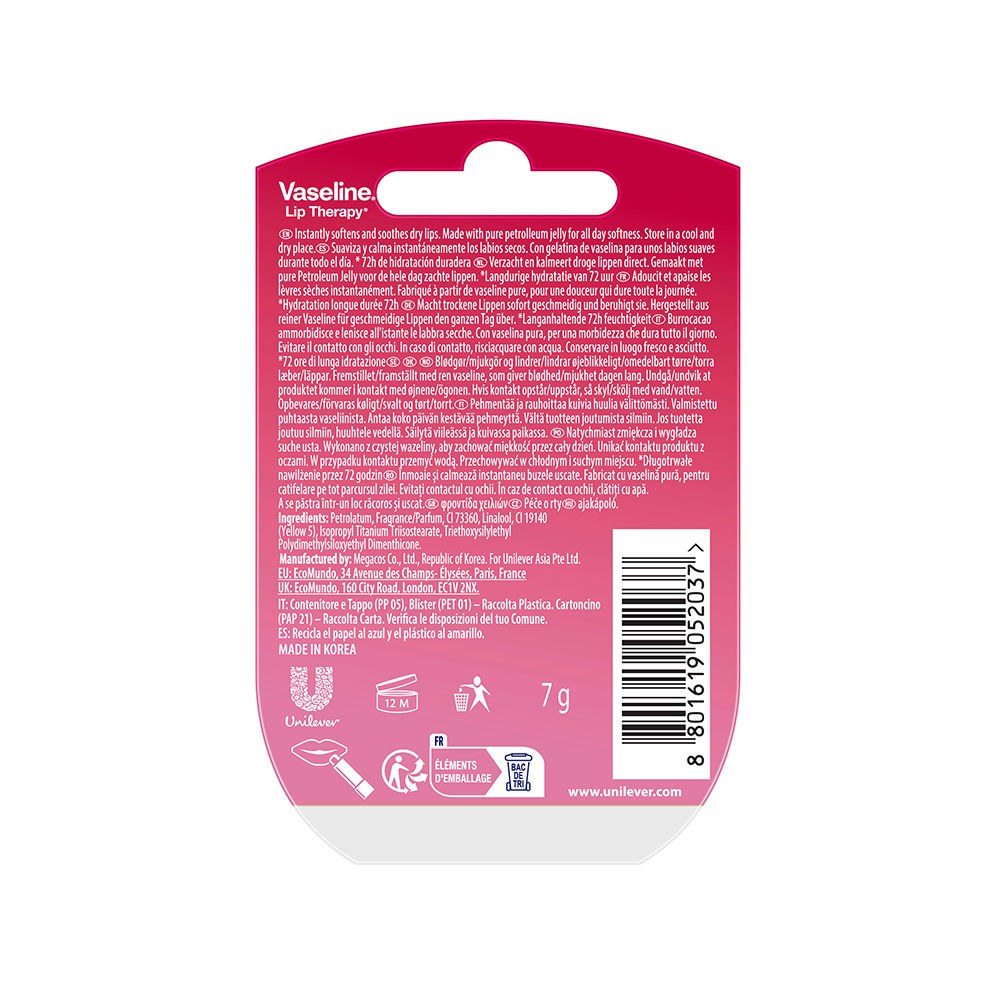 Vaseline® Lip Care Lip Balm - Rosy Lips (7g) φωτογραφία