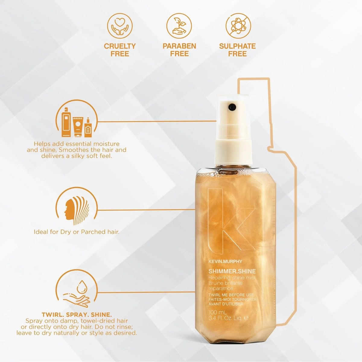 Kevin.Murphy - Shimmer.Shine Repairing Shine Mist (100ml) φωτογραφία