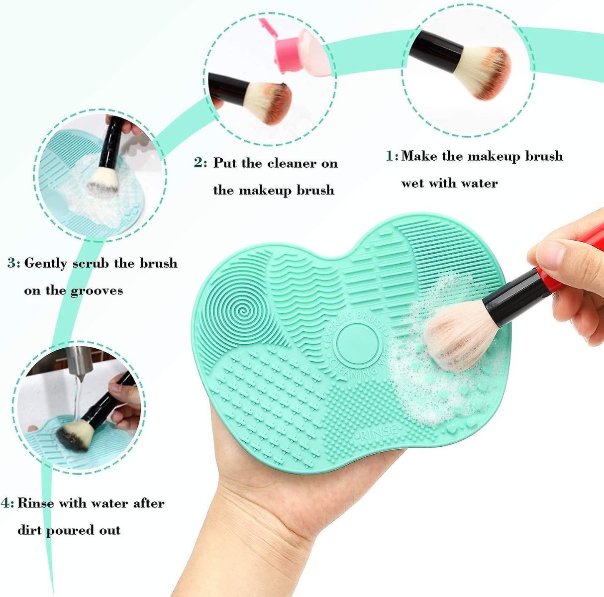 Bobby Warren Silicone Makeup Brush Pad - Green φωτογραφία
