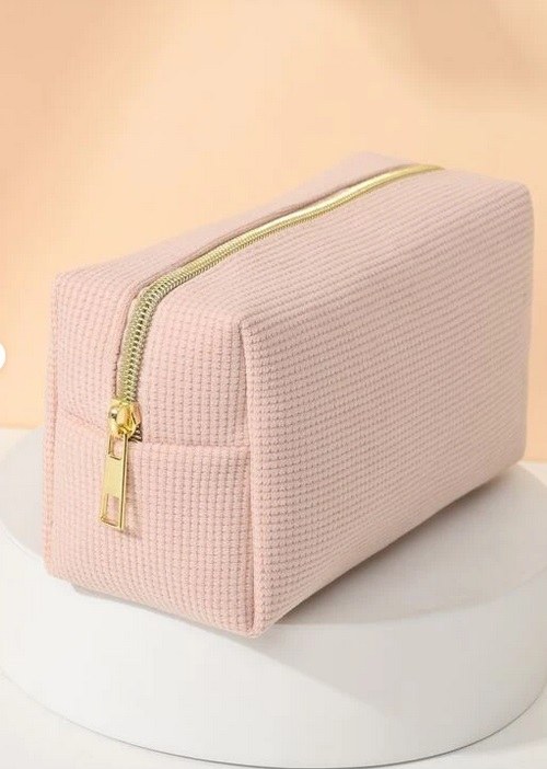 Bobby Warren Solid Makeup Bag - Dusty Pink φωτογραφία