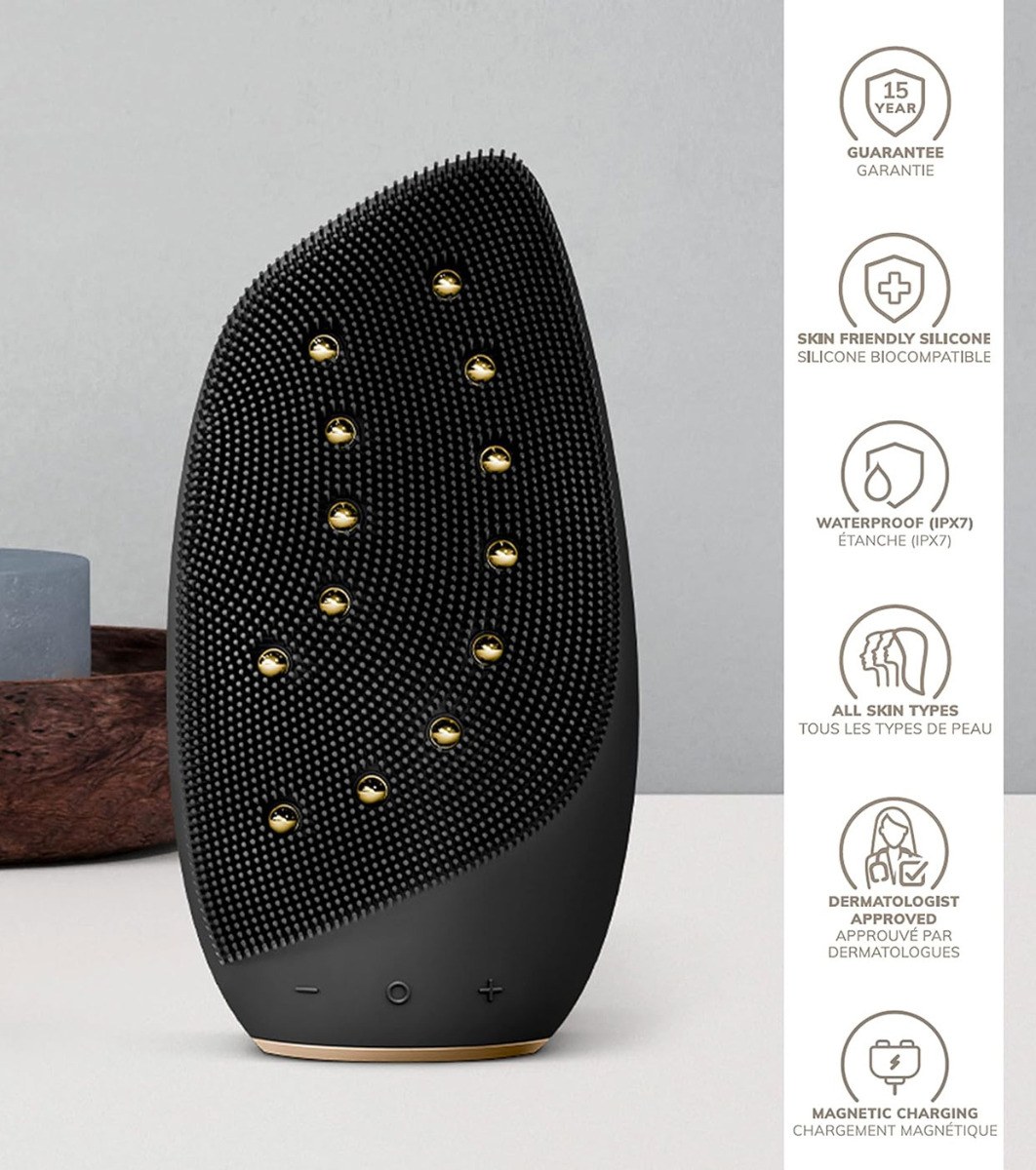 Geske Sonic Thermo Facial Brush & Face-Lifter 8 in 1 - Black φωτογραφία