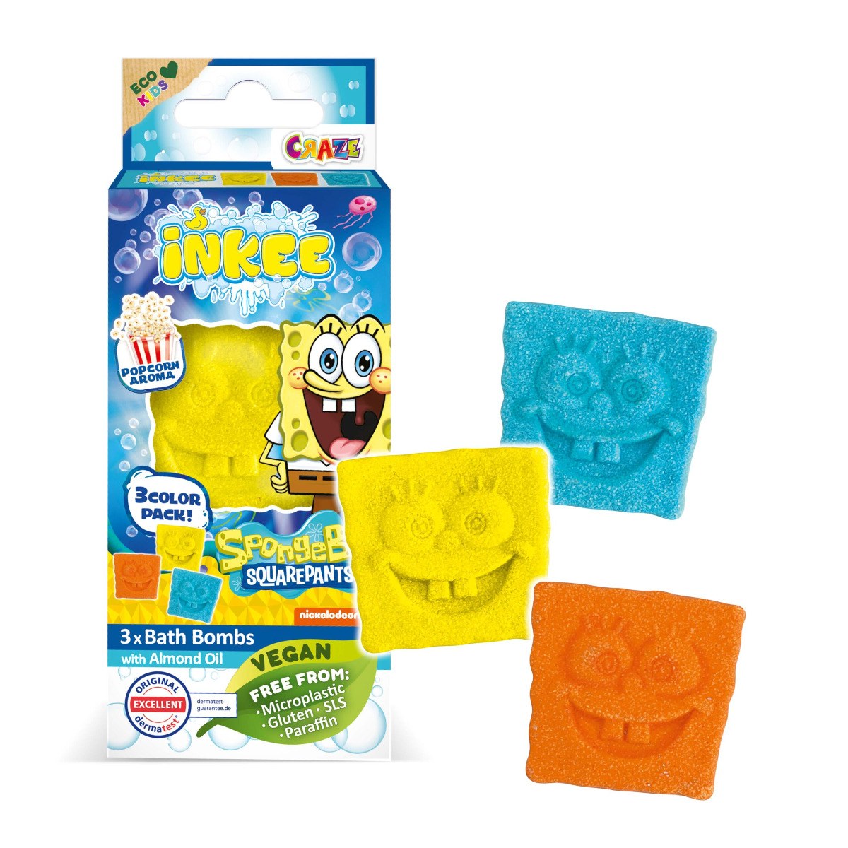Craze Inkee SpongeBob Squarepants Bath Bomb (3x15g)