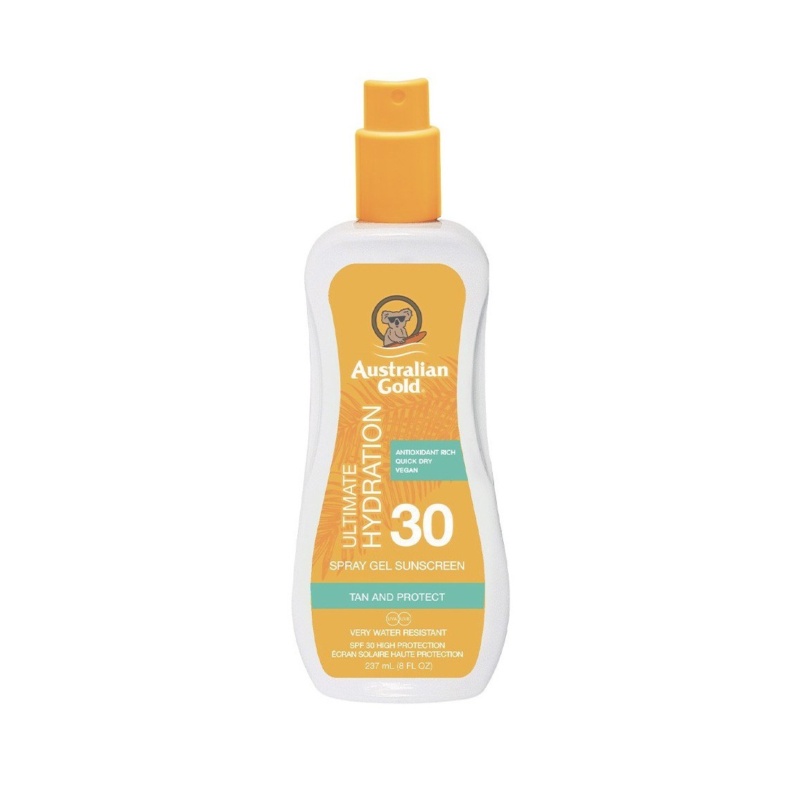 Australian Χρυσό Ultimate Hydration Spray Gel Sunscreen SPF30 Tan & Protect (237ml)