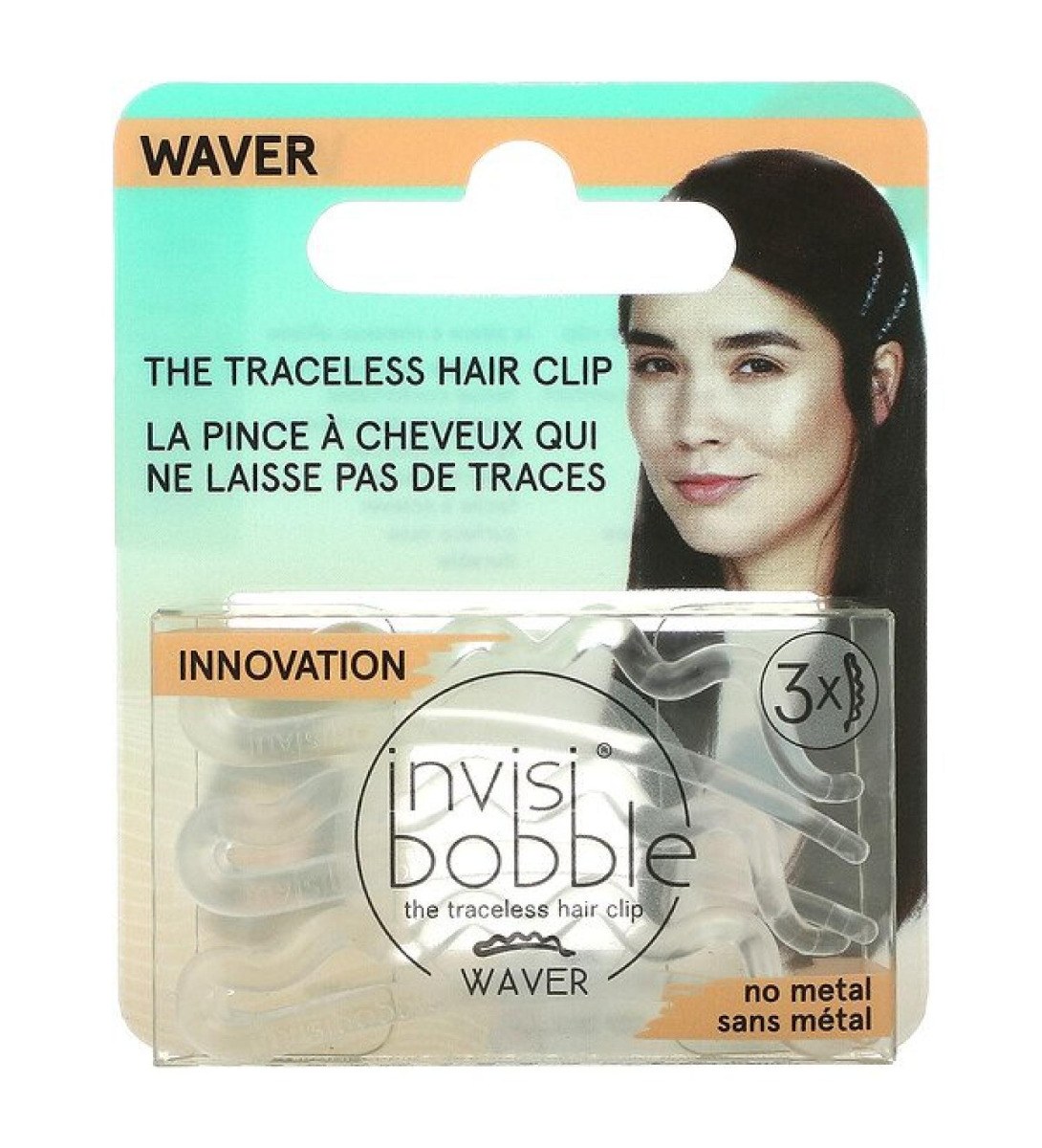 Invisibobble Waver The Traceless Hair Clip - Crystal Clear (3pcs) φωτογραφία