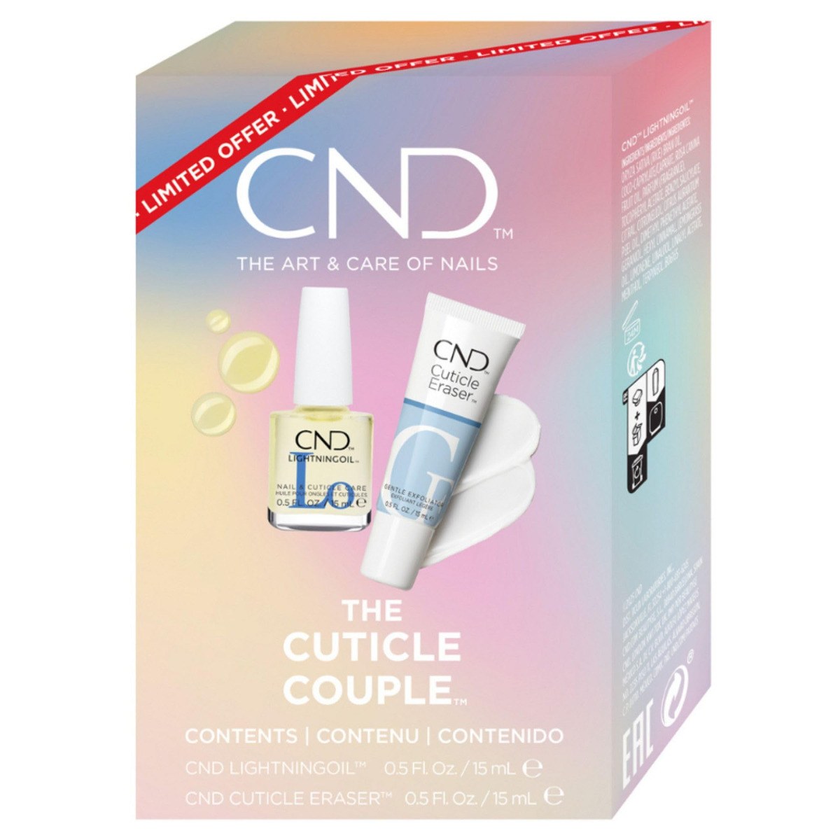 CND The Art & Care Of Nails The Cuticle Couple (LightningOil 15ml & Cuticle Eraser 15ml) φωτογραφία