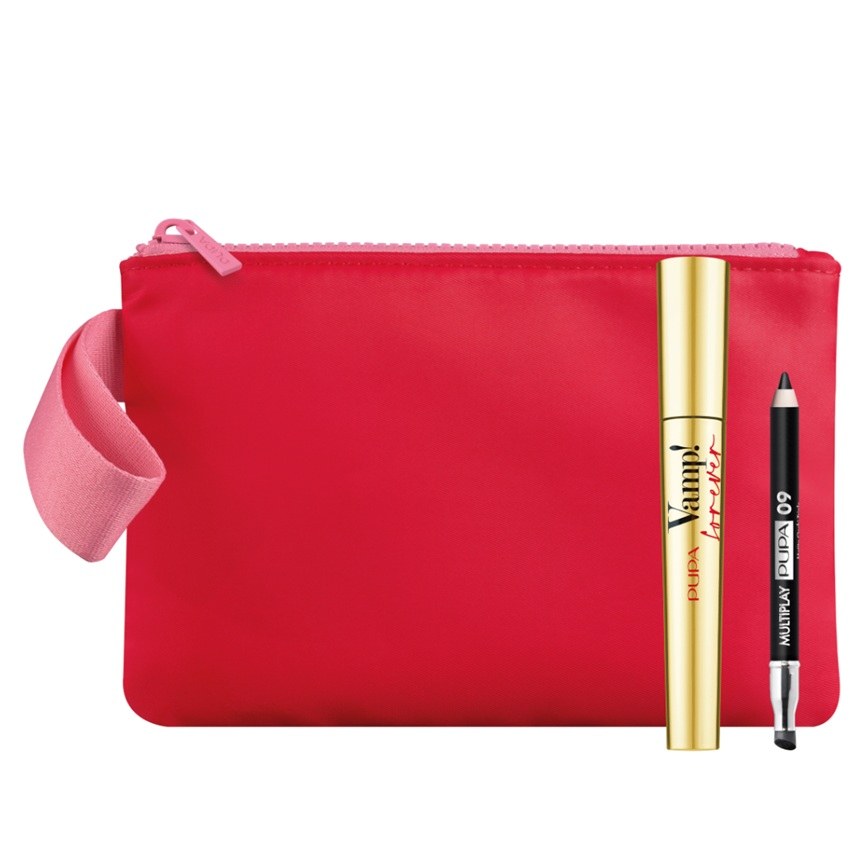 Pupa This Is A Super Cool Beauty Kit (Forever Mascara 9ml, Eye Pencil 0.8g & Handy Bag)