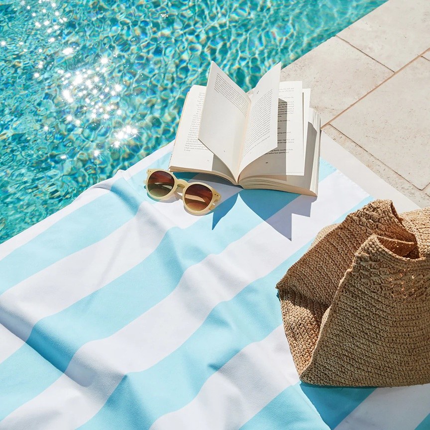 Dock & Bay Quick Dry Beach Towel Cabana - Tulum Blue L (160x90cm) φωτογραφία