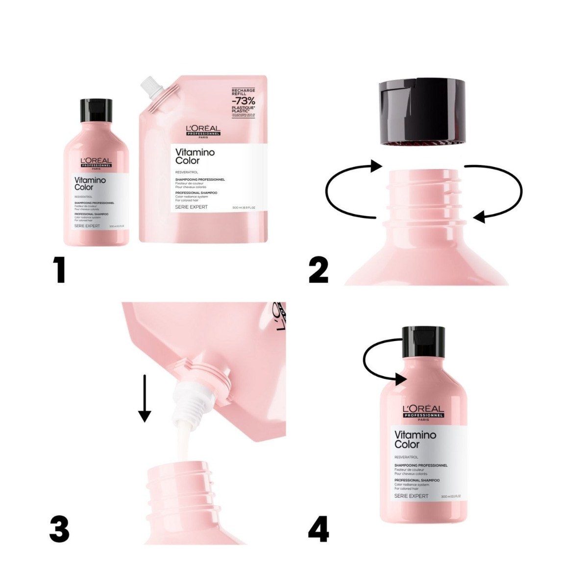 L’Oréal Professionnel Vitamino Color Shampoo Refill (500ml) φωτογραφία