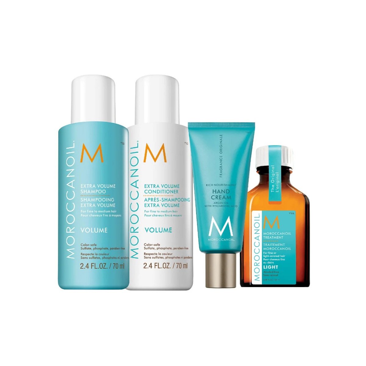 Moroccanoil Volume Travel Set (Shampoo 70ml, Conditioner 70ml, Treatment Light 25ml & Hand Cream 40ml) φωτογραφία