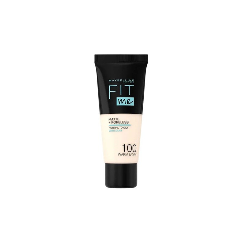 Maybelline Fit Me Matte + Poreless Foundation - 100 Warm Ivory (30ml)